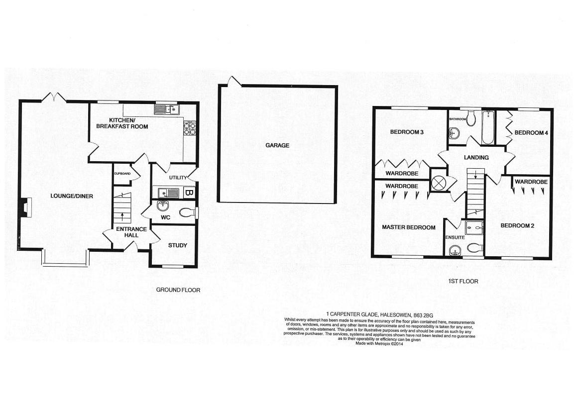 4 bed detached house for sale in Carpenter Glade, Halesowen - Property floorplan
