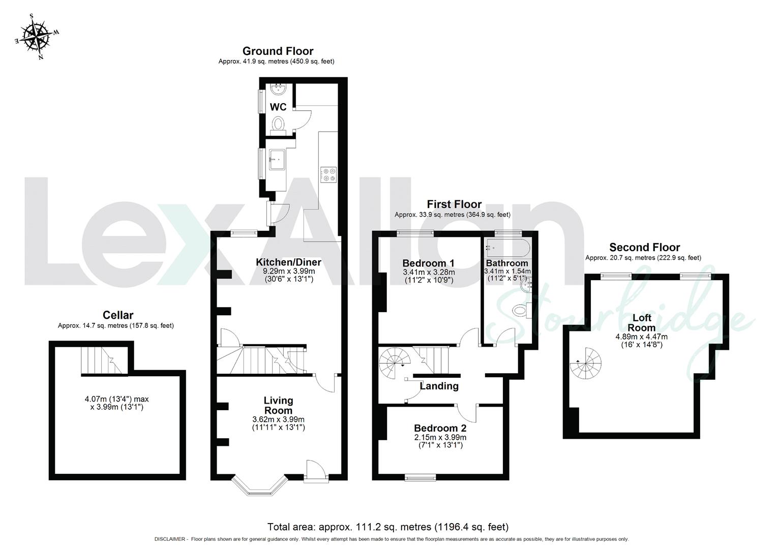 2 bed terraced house for sale in Brook Street, Stourbridge - Property floorplan