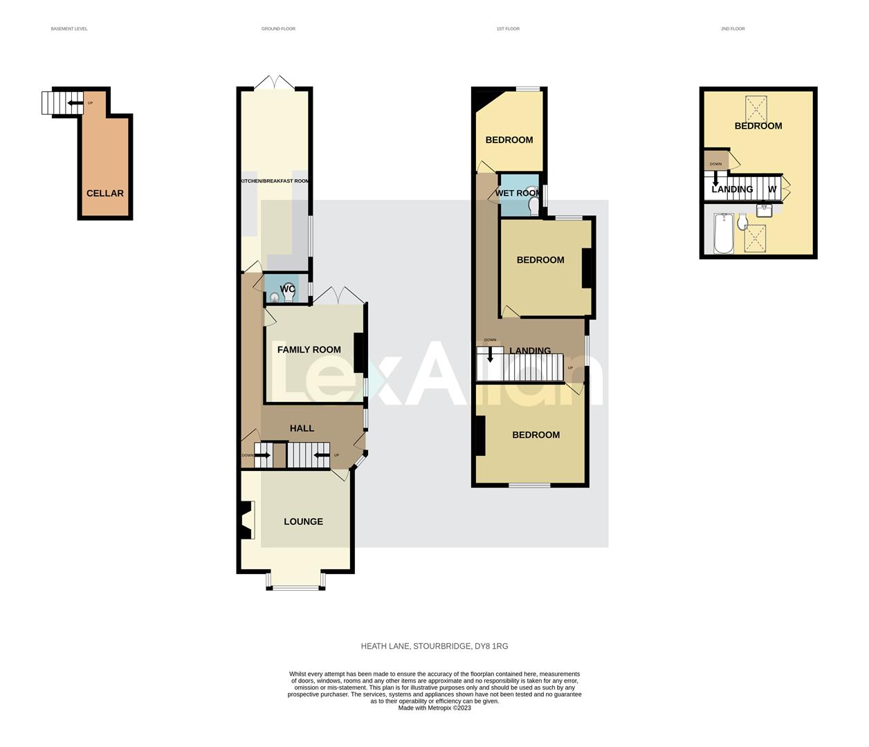 4 bed semi-detached house for sale in Heath Lane, Stourbridge - Property floorplan