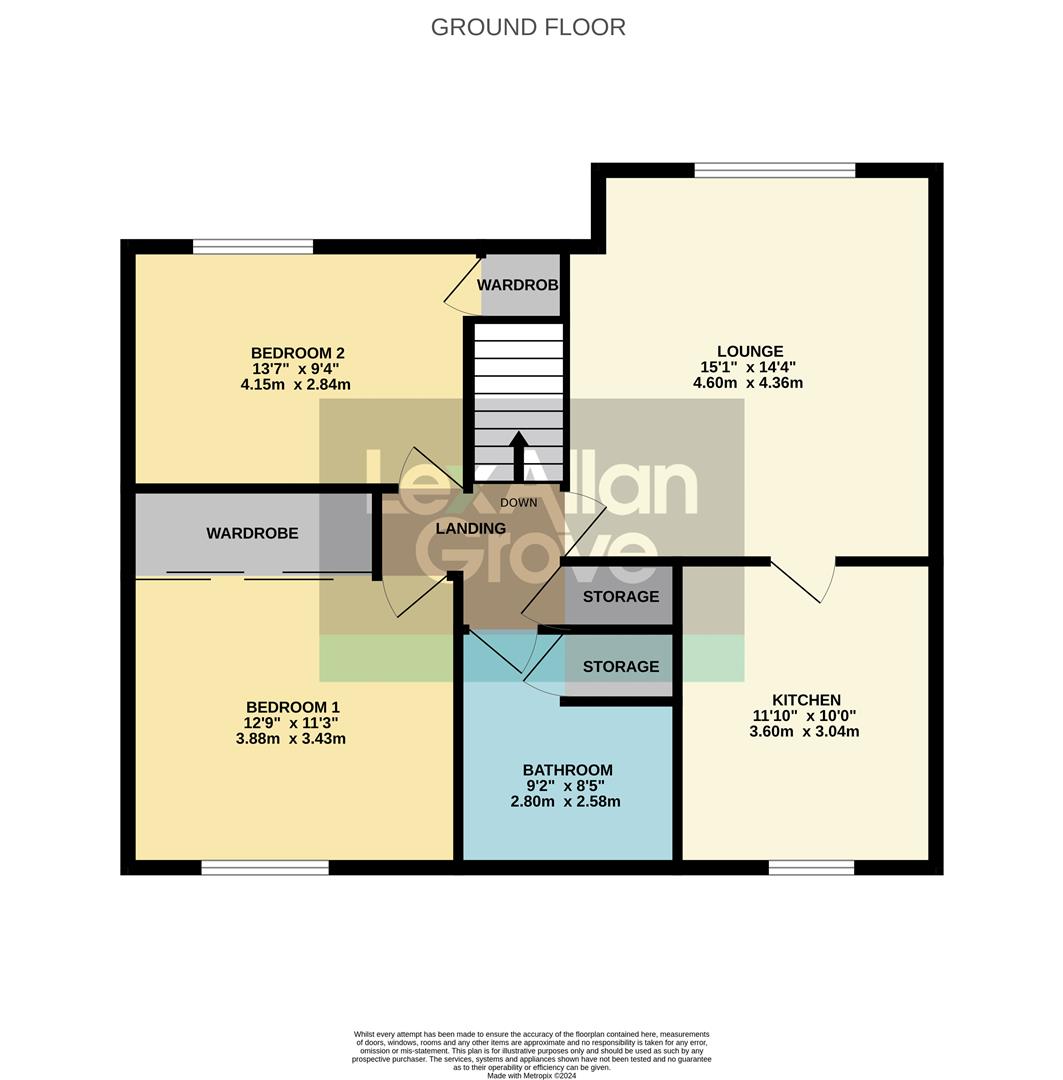 2 bed flat for sale in Woodcombe Close, Brierley Hill - Property floorplan