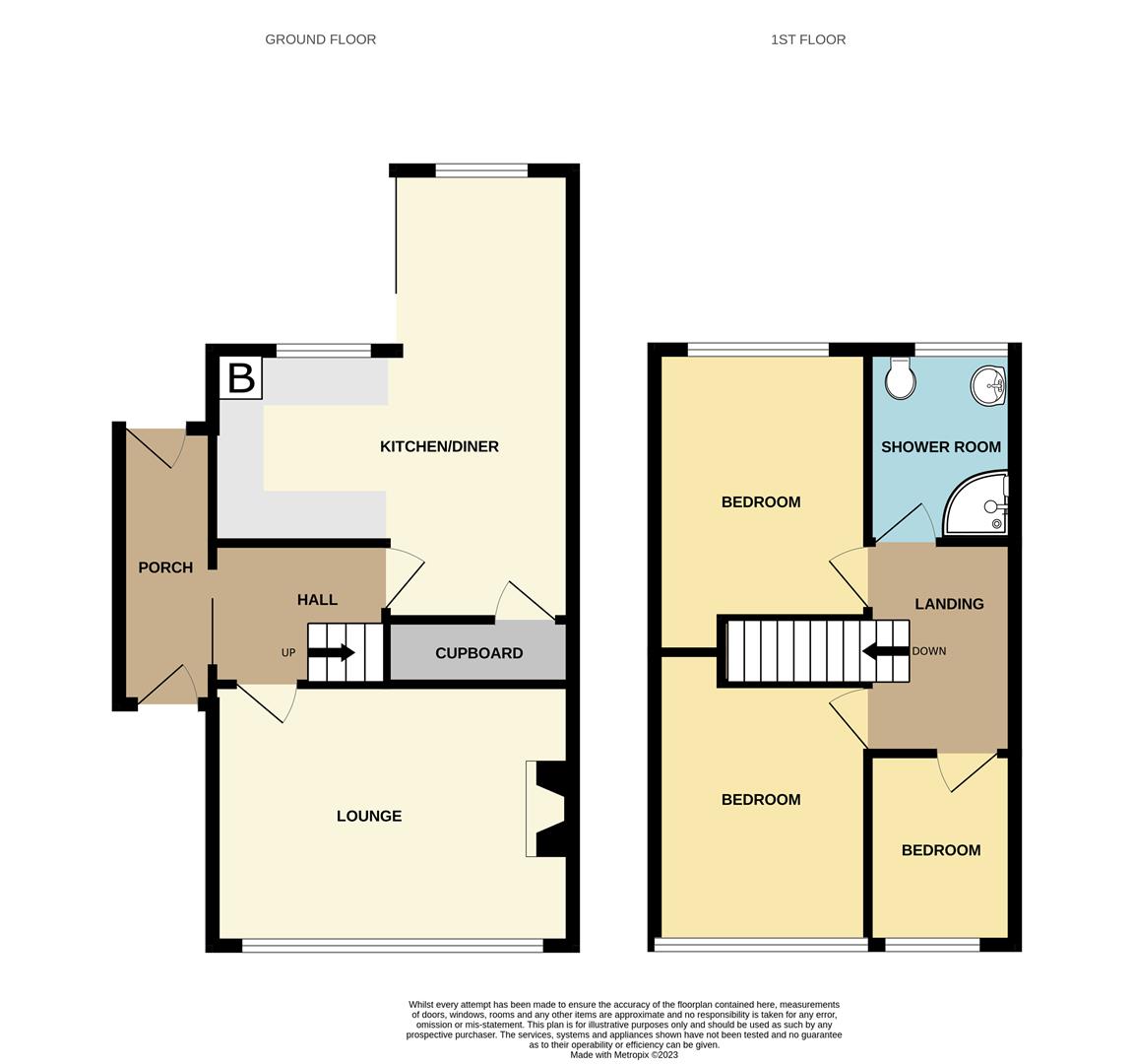 3 bed semi-detached house for sale in Halesowen Road, Cradley Heath - Property floorplan