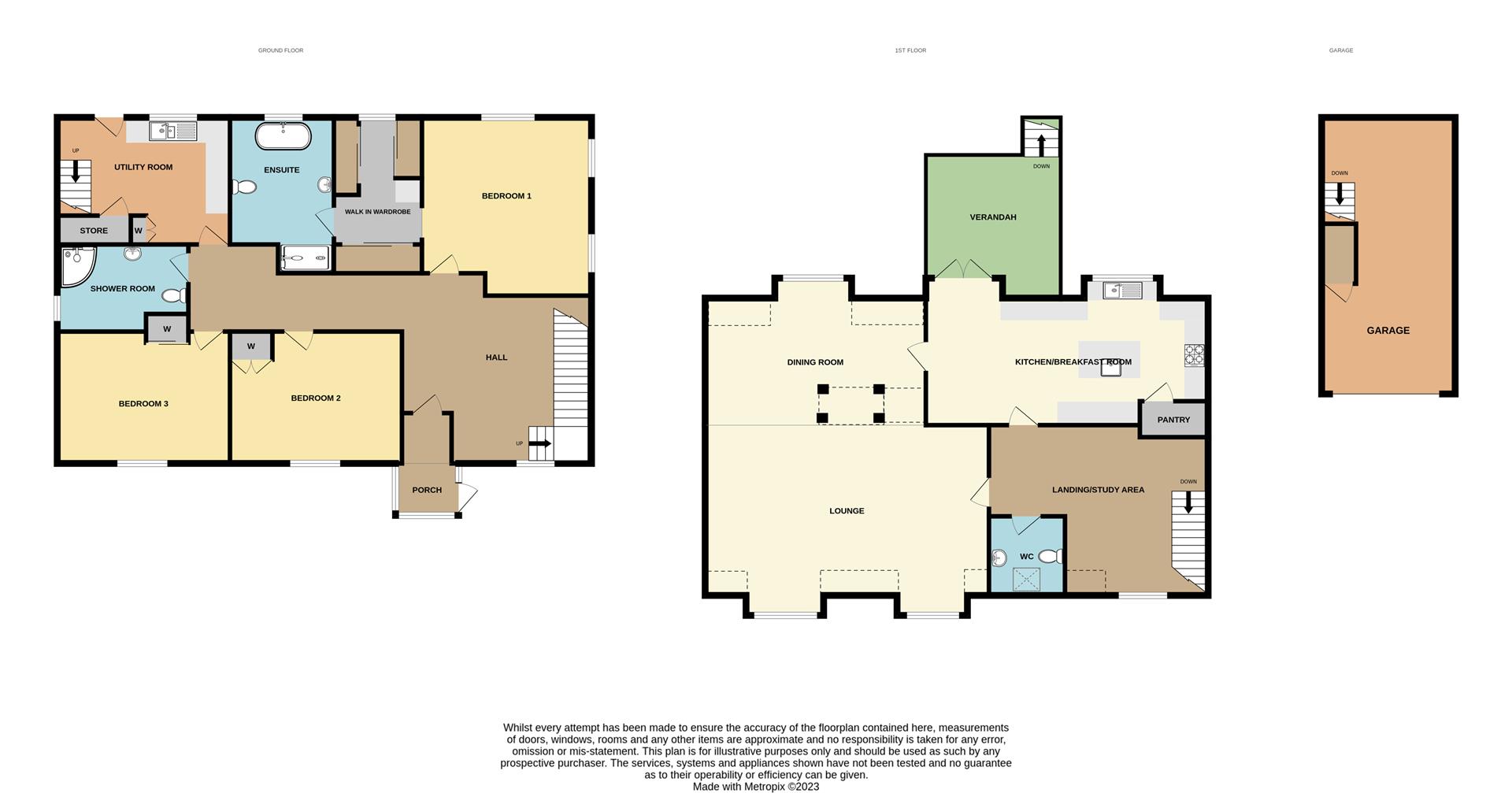3 bed detached house for sale - Property floorplan