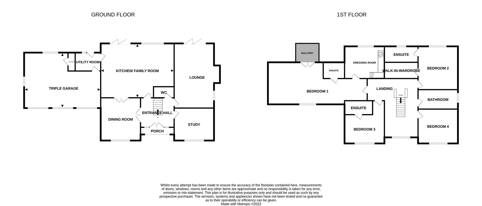 4 bed detached house for sale in Hackman's Gate, Stourbridge - Property floorplan