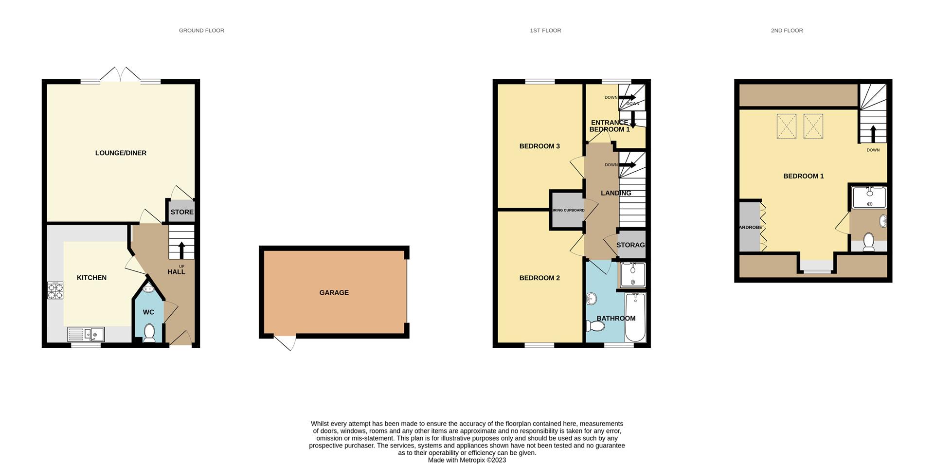 3 bed house for sale in Prince Mews, Stourbridge - Property floorplan