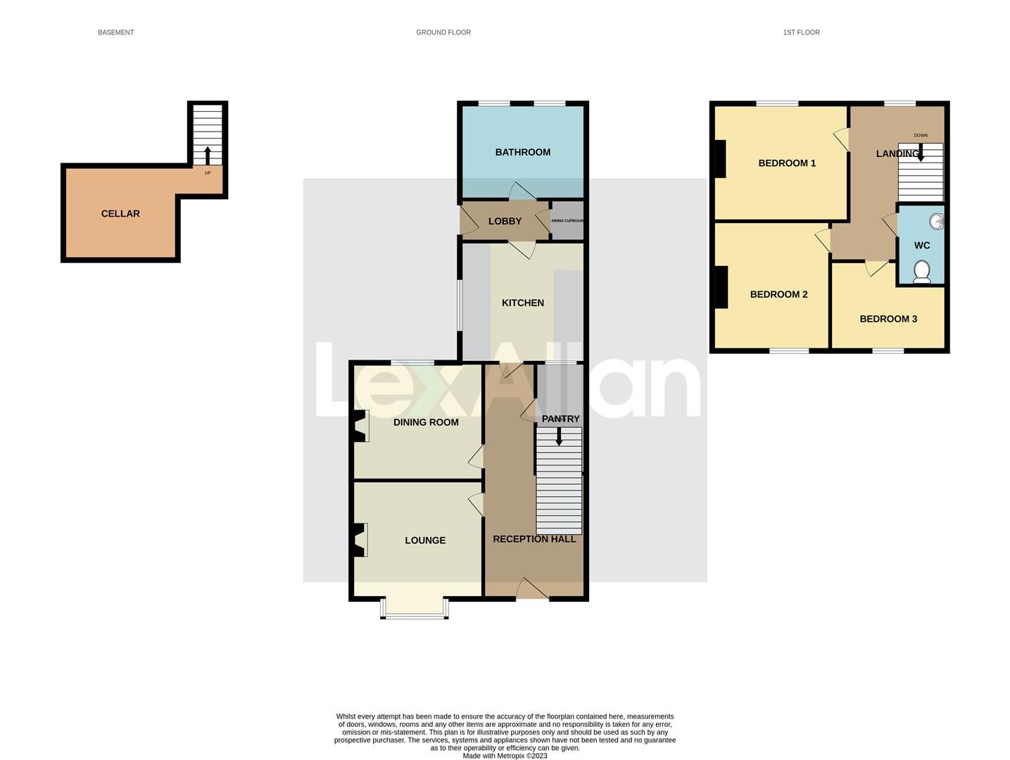 3 bed house for sale in Clifton Street, Stourbridge - Property floorplan