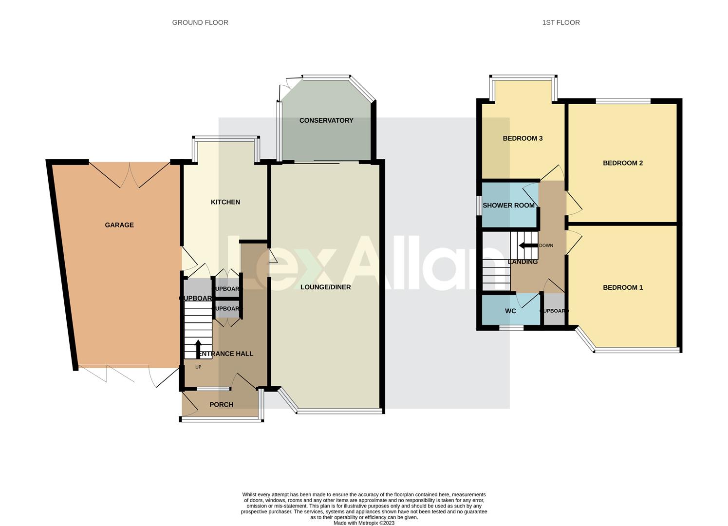 3 bed semi-detached house for sale in Windmill Grove, Wall Heath - Property floorplan