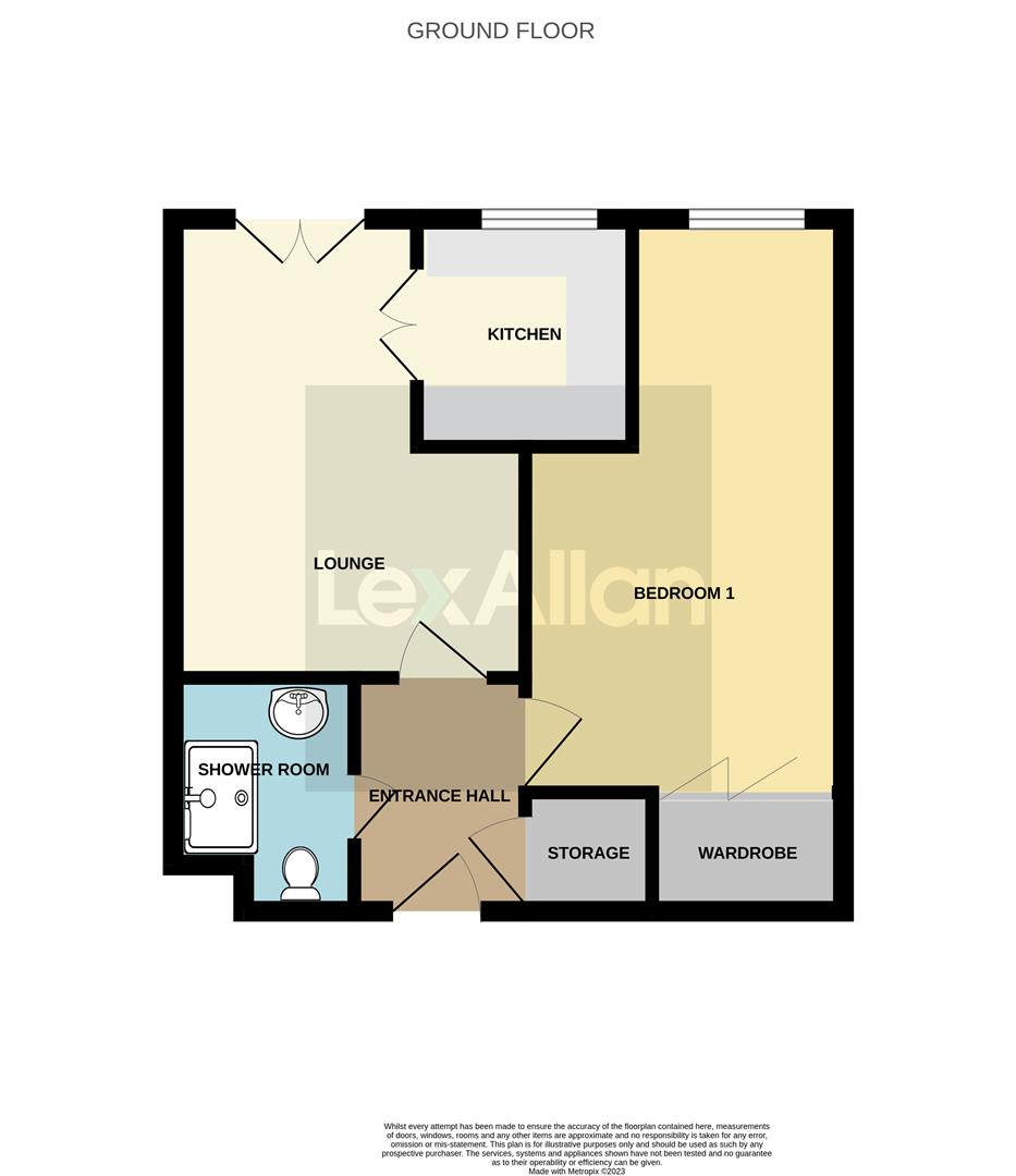1 bed apartment for sale in Drury Lane, Stourbridge - Property floorplan