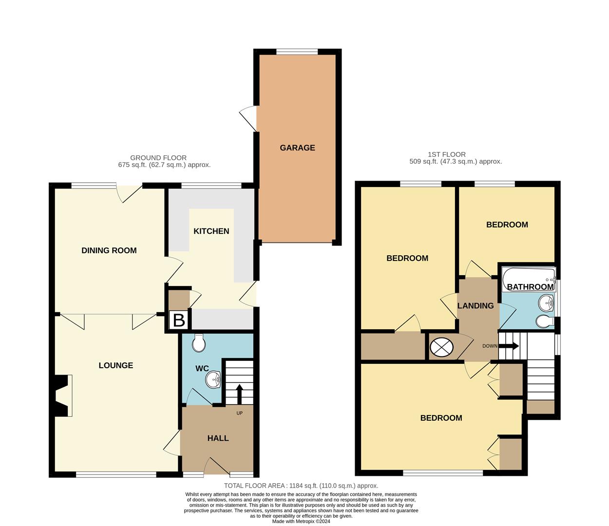 3 bed detached house for sale in Naseby Drive, Halesowen - Property floorplan