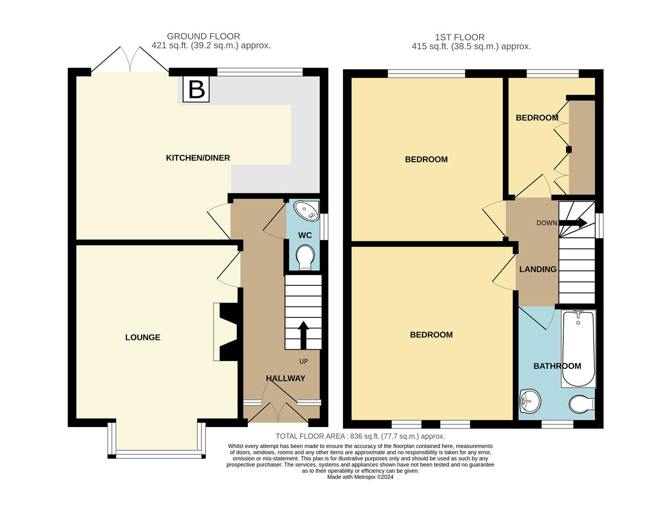 3 bed semi-detached house for sale in Beaumont Road, Halesowen - Property floorplan