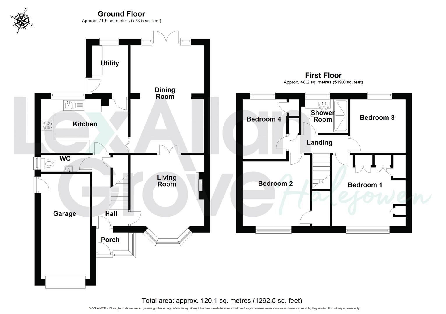 4 bed detached house for sale in Mendip Road, Halesowen - Property floorplan