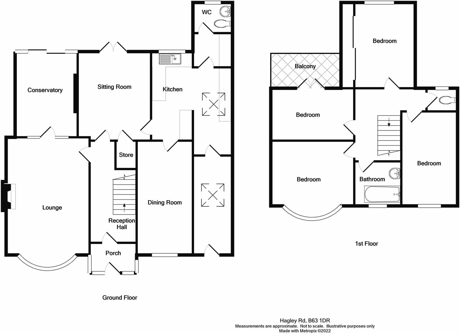 4 bed detached house for sale in Hagley Road, Halesowen - Property floorplan