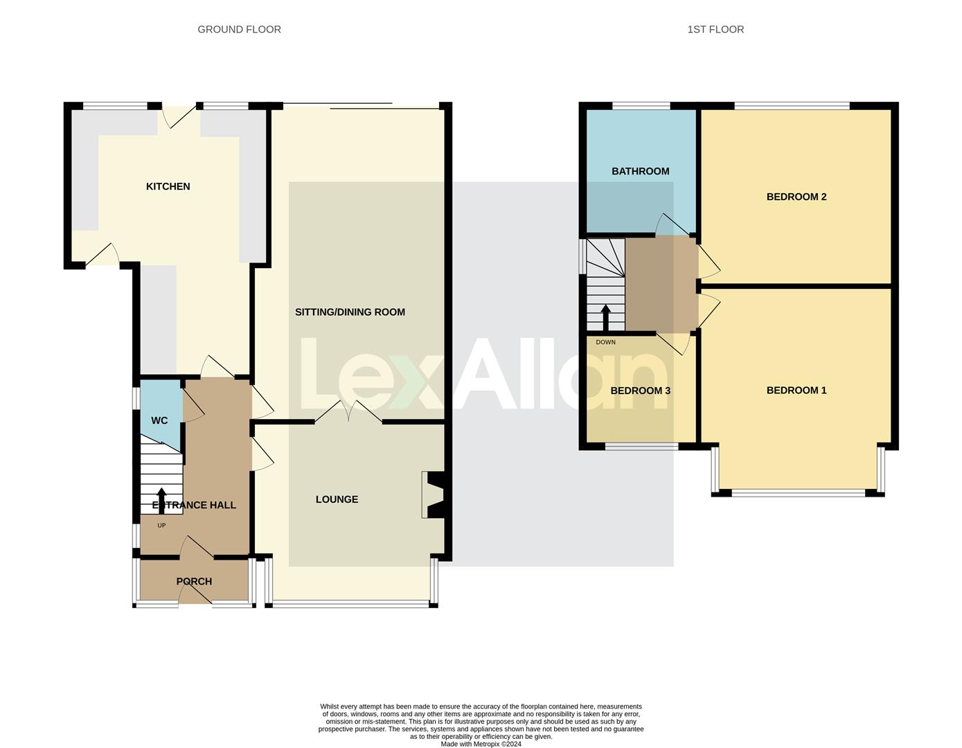 3 bed semi-detached house for sale in Park Road West, Stourbridge - Property floorplan