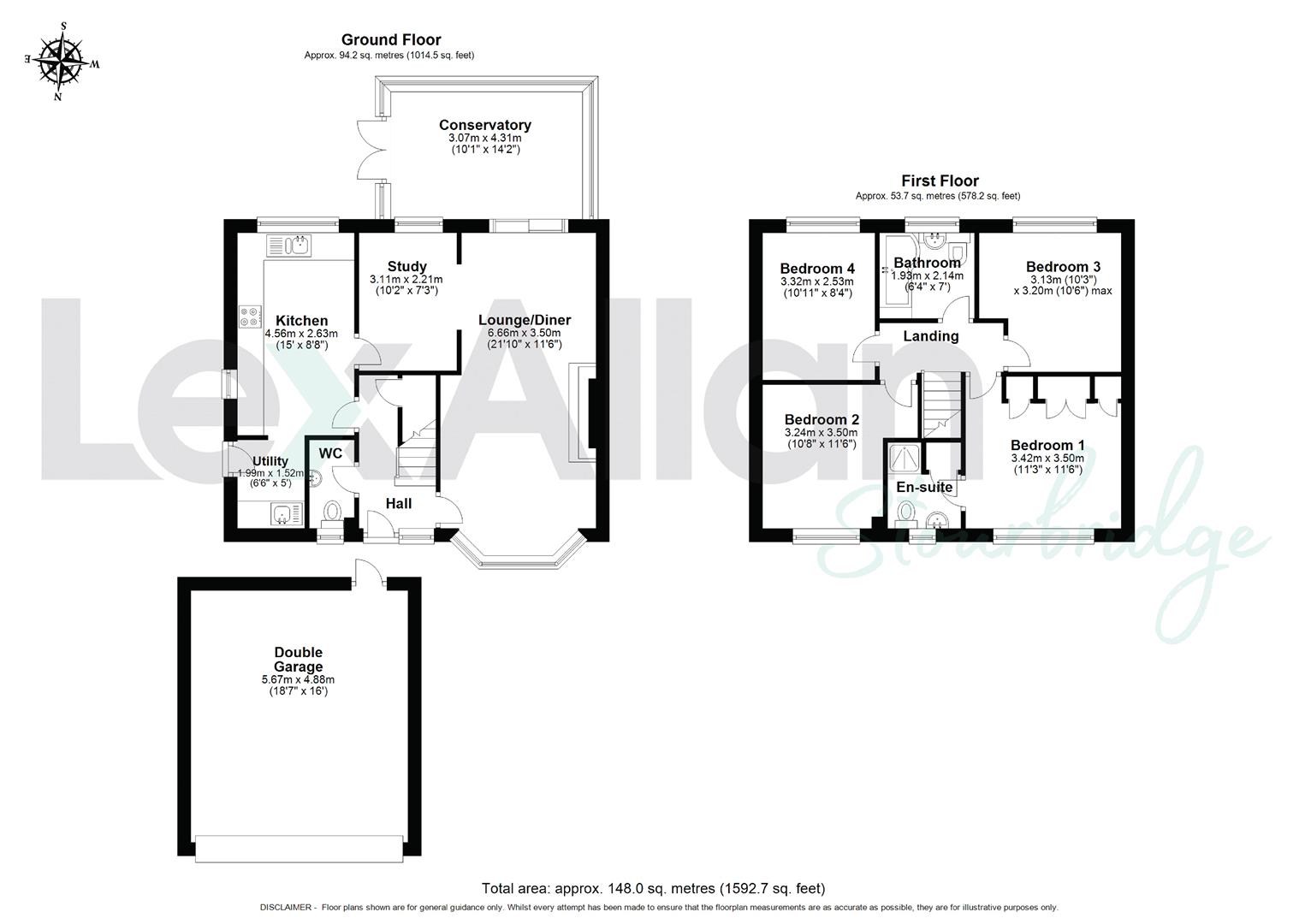 4 bed detached house for sale in Swinford Road, Stourbridge - Property floorplan