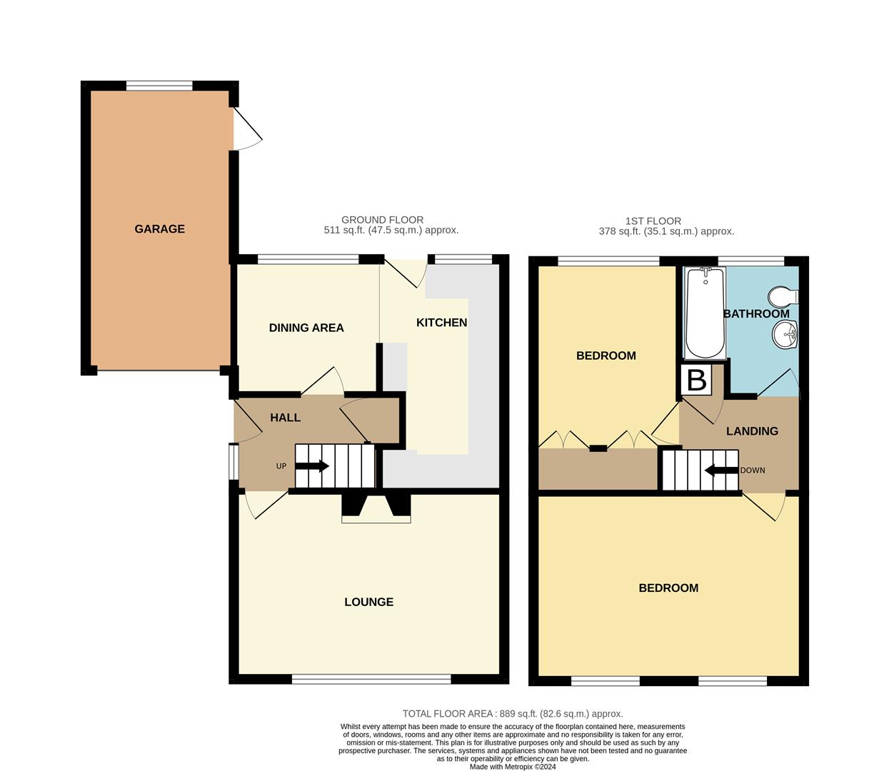 2 bed semi-detached house for sale in Chatsworth Road, Halesowen - Property floorplan