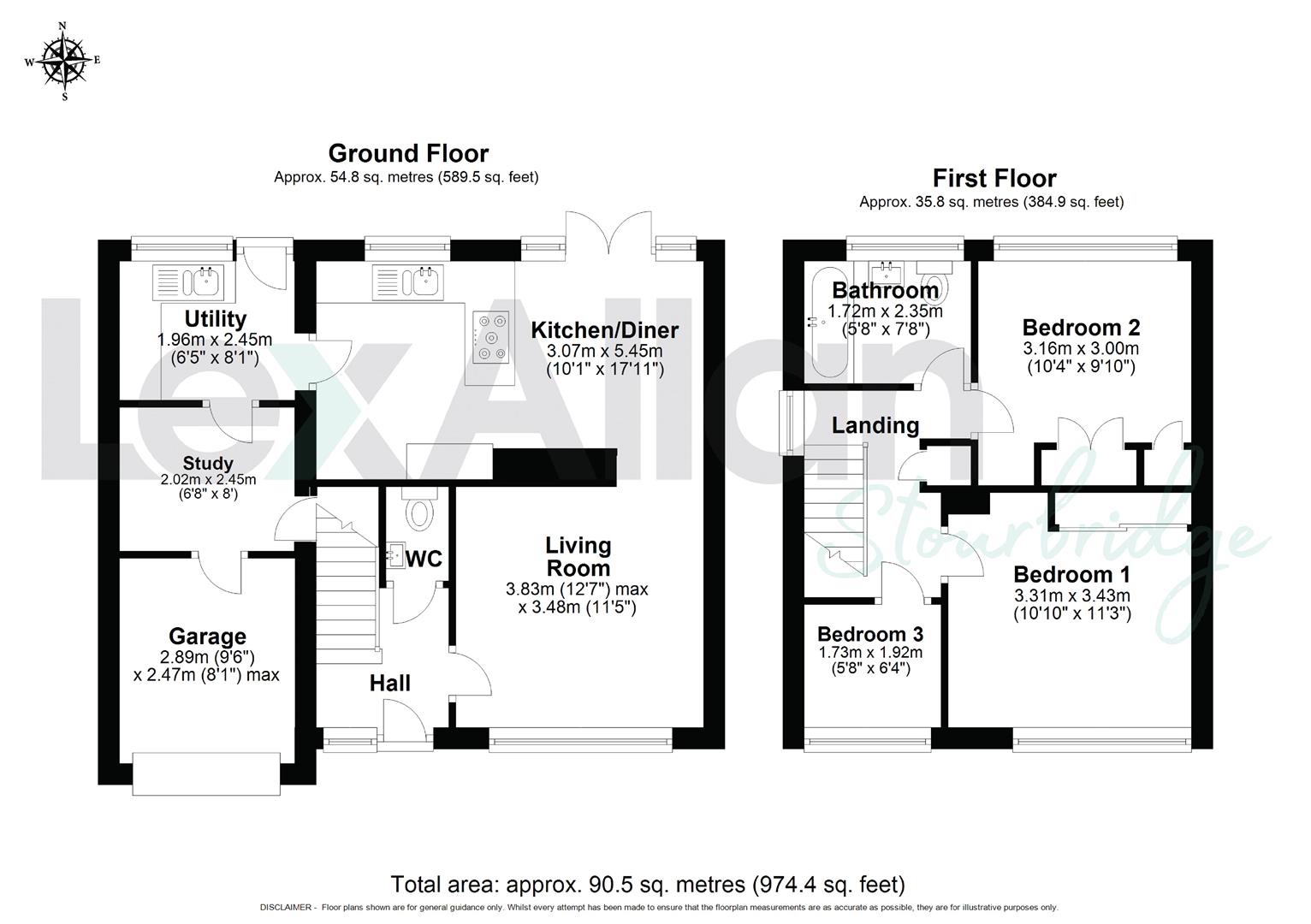 3 bed semi-detached house for sale in Arundel Road, Stourbridge - Property floorplan