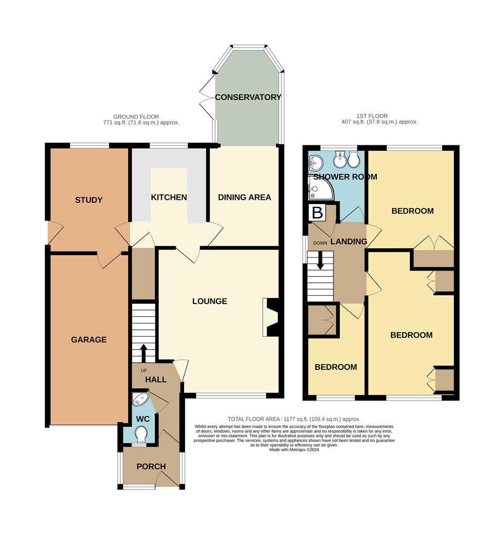 3 bed detached house for sale in Marshwood Croft, Halesowen - Property floorplan