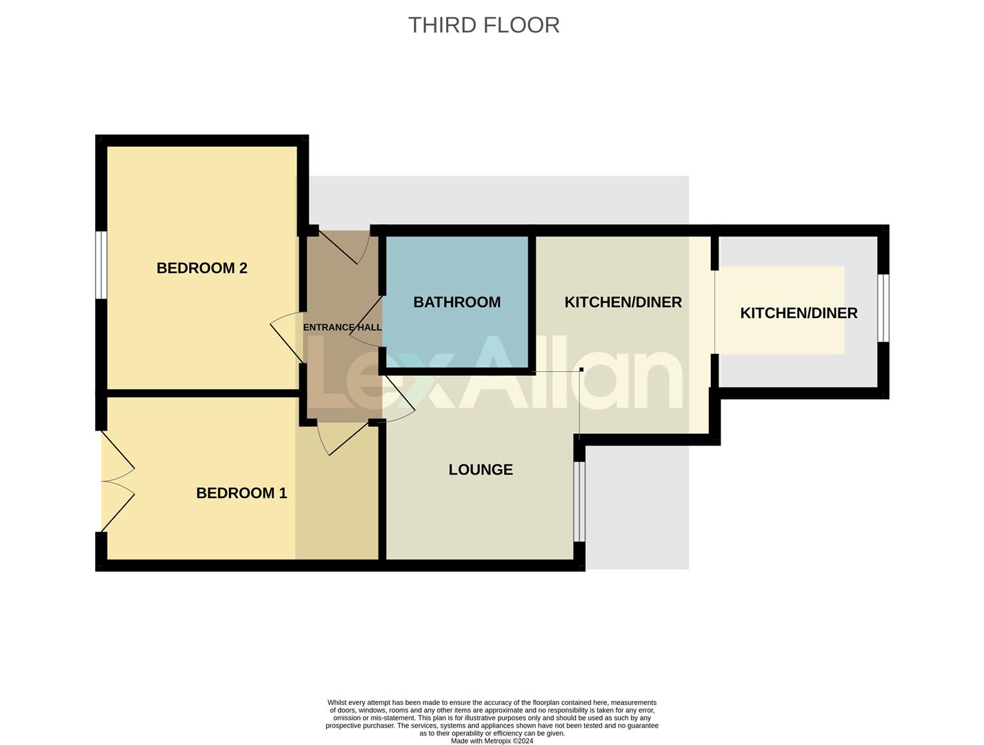 2 bed apartment for sale in Field Sidings Way, Kingswinford - Property floorplan