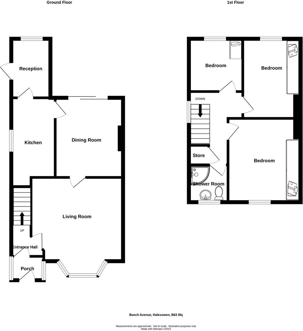 3 bed semi-detached house for sale in Beech Avenue, Halesowen - Property floorplan