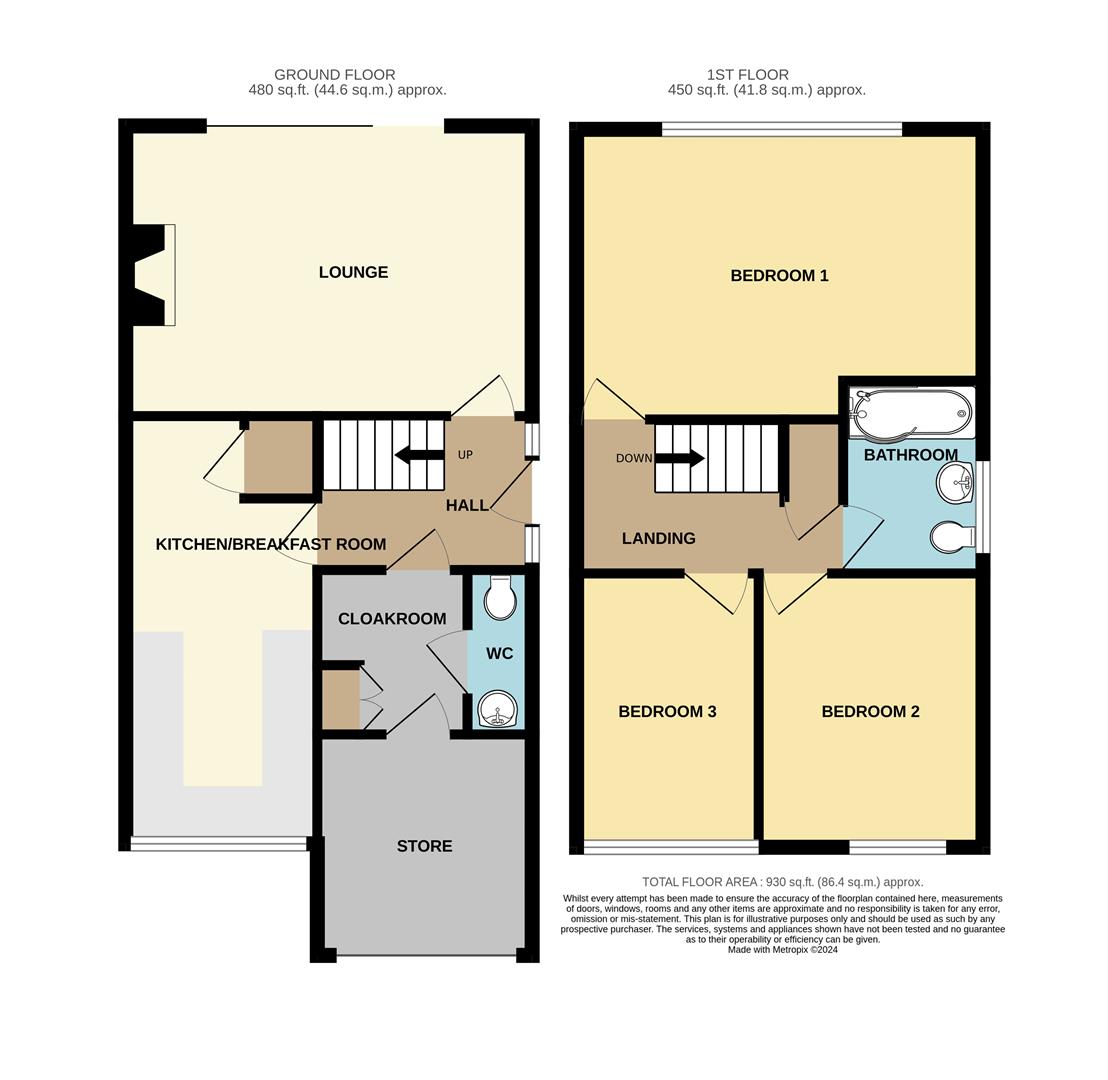 3 bed house for sale in Broadfields, Stourbridge - Property floorplan