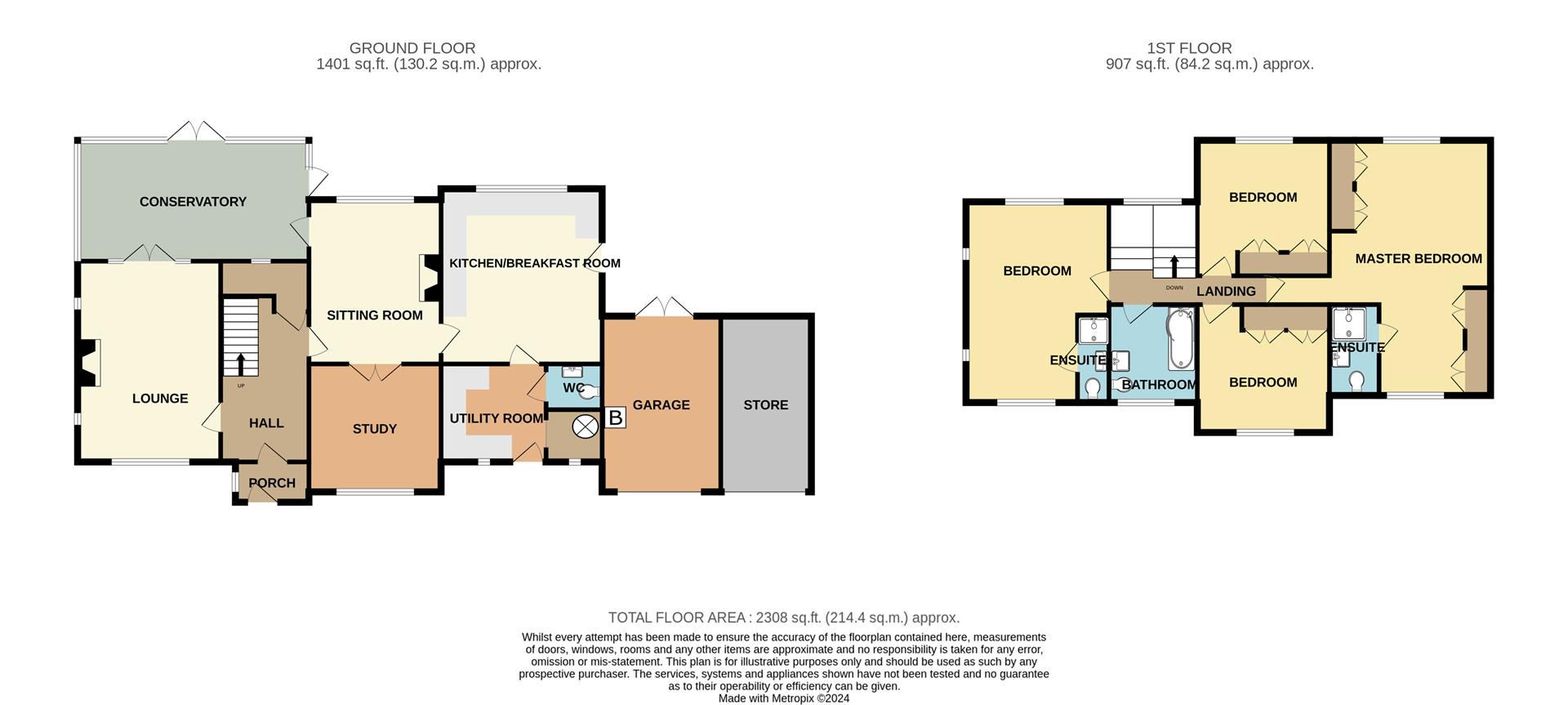4 bed house for sale in Park Lane, Bewdley - Property floorplan