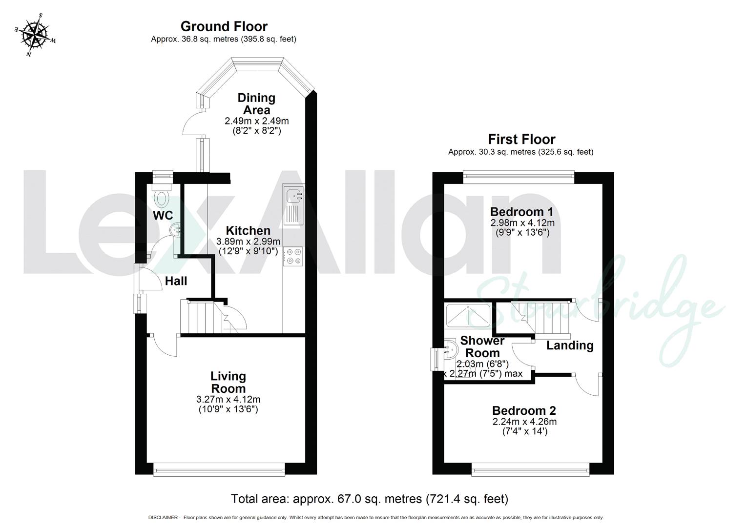 2 bed semi-detached house for sale in Queen Street, Kingswinford - Property floorplan