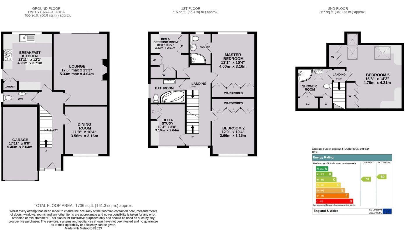 5 bed house for sale in Green Meadow, Stourbridge - Property floorplan