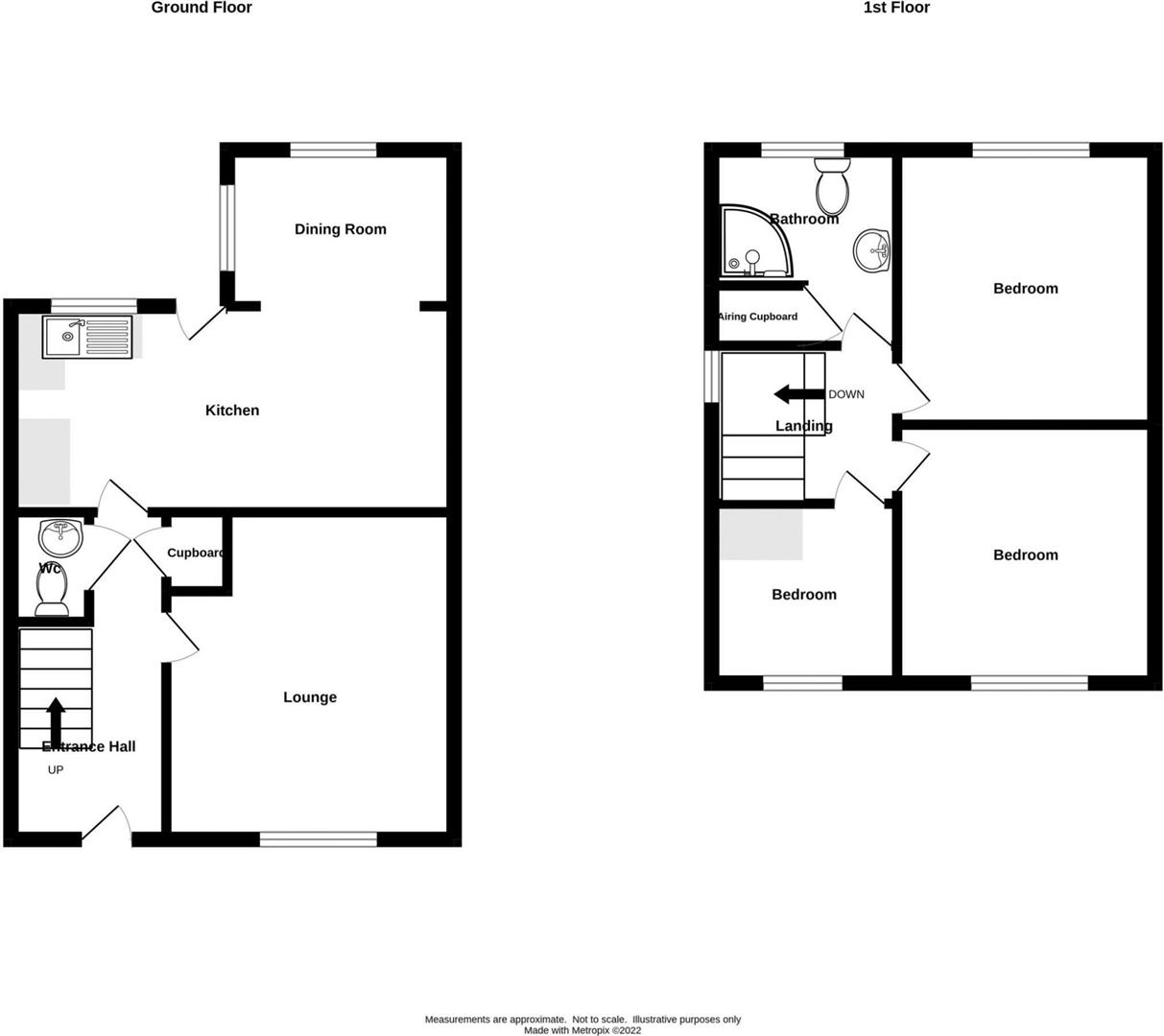 3 bed semi-detached house for sale in Abingdon Road, Dudley - Property floorplan