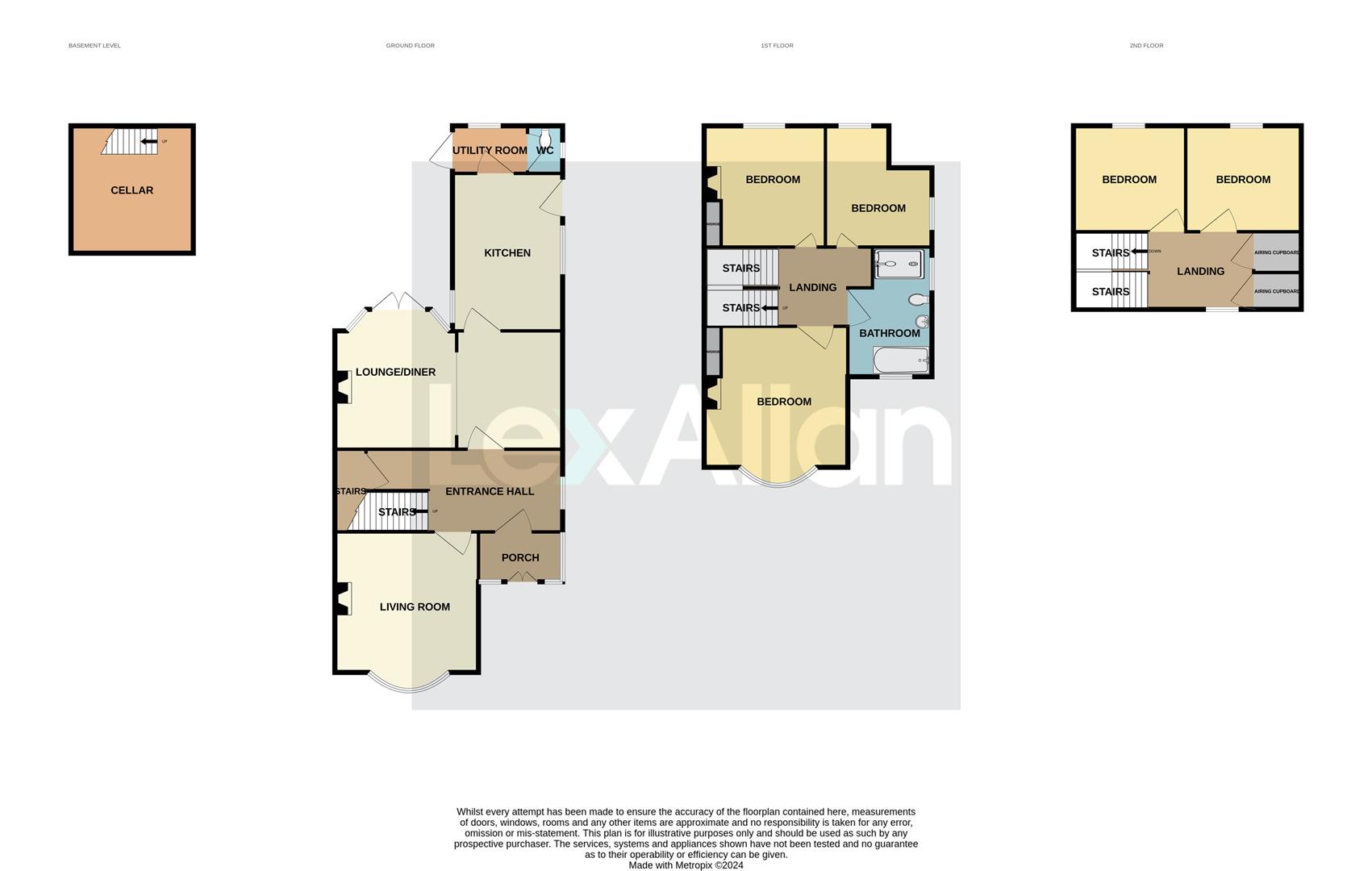5 bed semi-detached house for sale in Barrs Road, Cradley Heath - Property floorplan