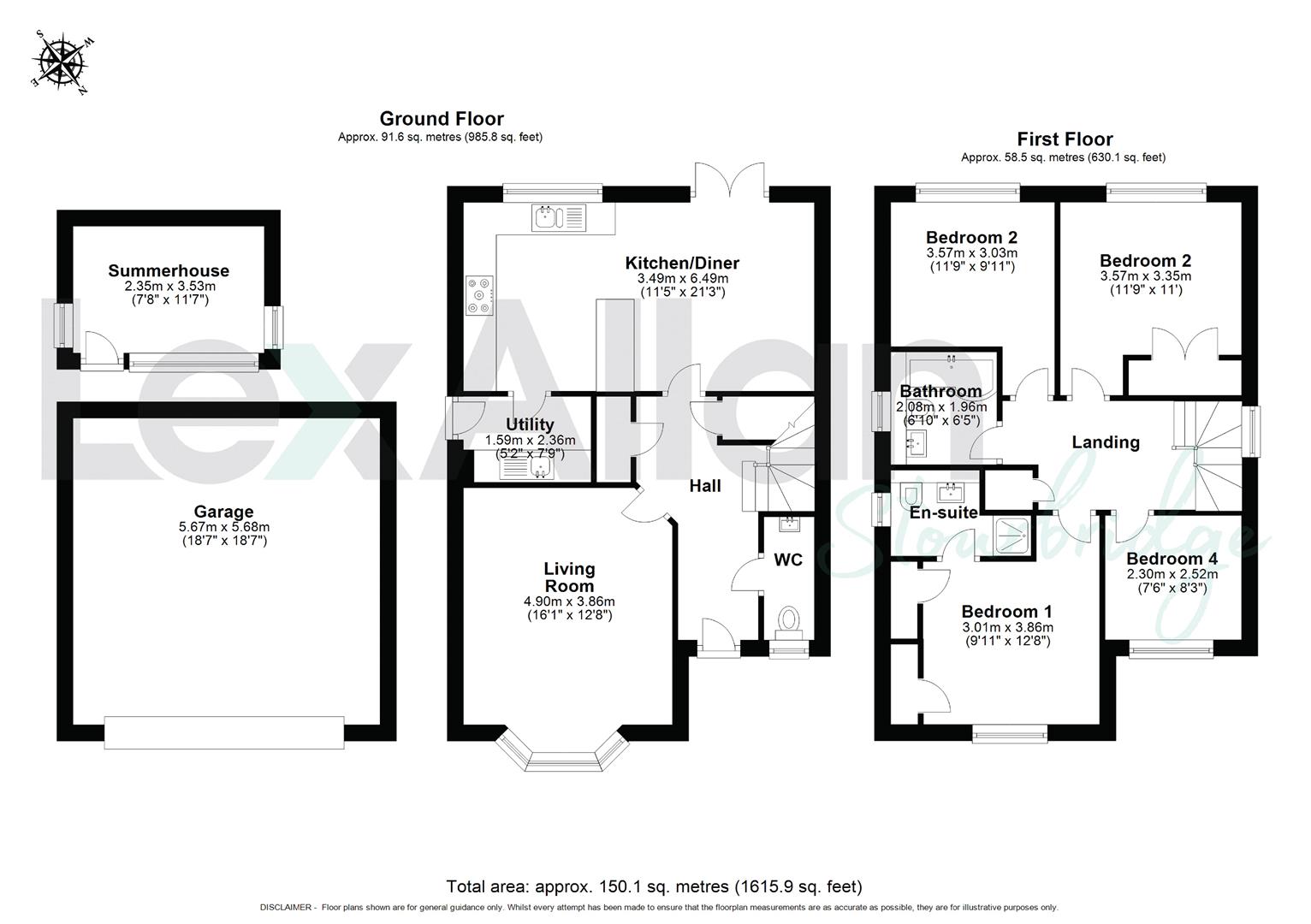 4 bed detached house for sale in Whittington Road, Stourbridge - Property floorplan