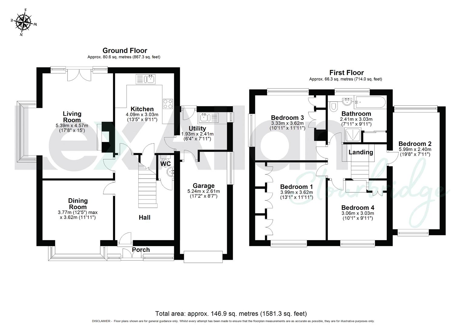 4 bed detached house for sale in Drew Road, Stourbridge - Property floorplan
