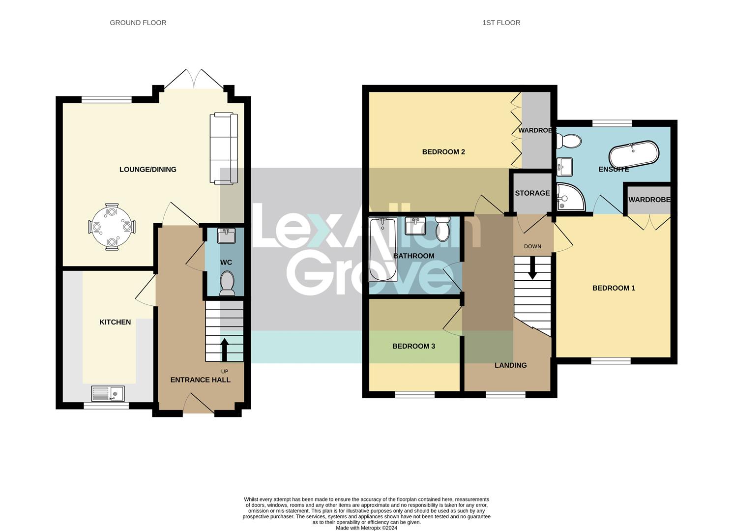 3 bed terraced house for sale in Bellamy Close, Belbroughton - Property floorplan