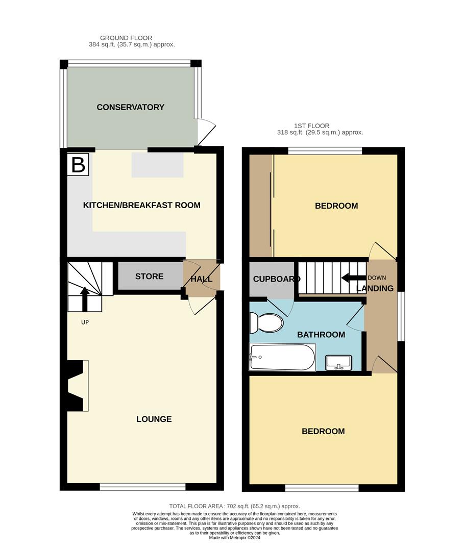 2 bed semi-detached house for sale in Willetts Drive, Halesowen - Property floorplan