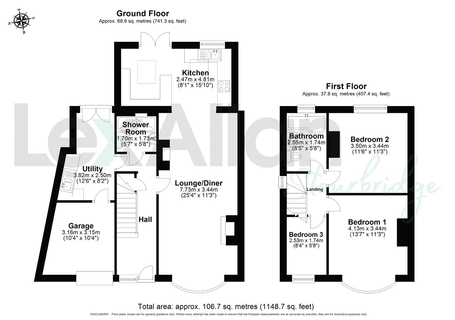 3 bed detached house for sale in Stour Hill, Brierley Hill - Property floorplan