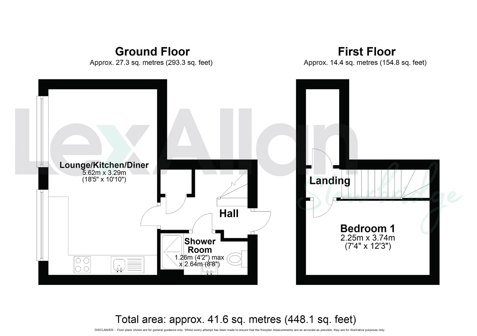 1 bed apartment for sale in Hagley Road, Stourbridge - Property floorplan