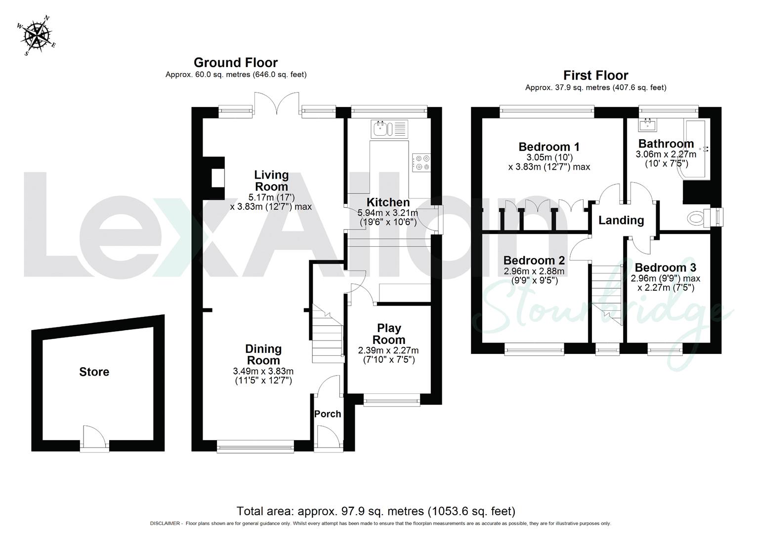3 bed semi-detached house for sale in Mount Close, Dudley - Property floorplan