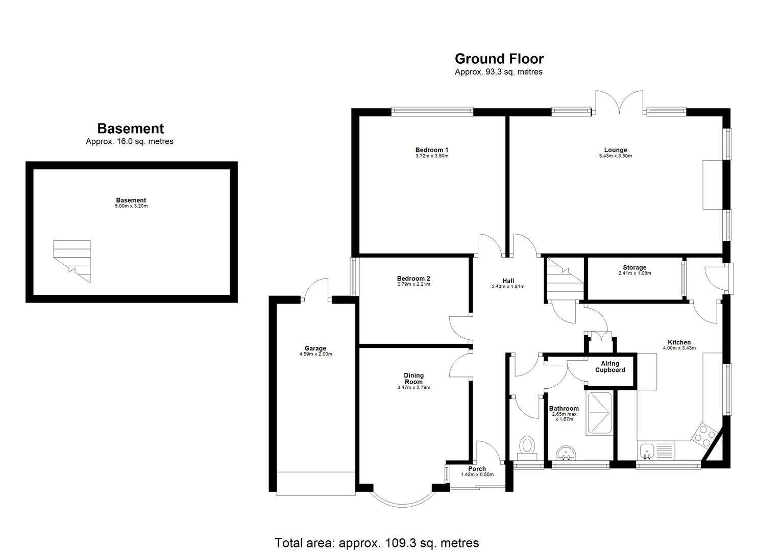 2 bed detached bungalow for sale in Grange Road, Halesowen - Property floorplan