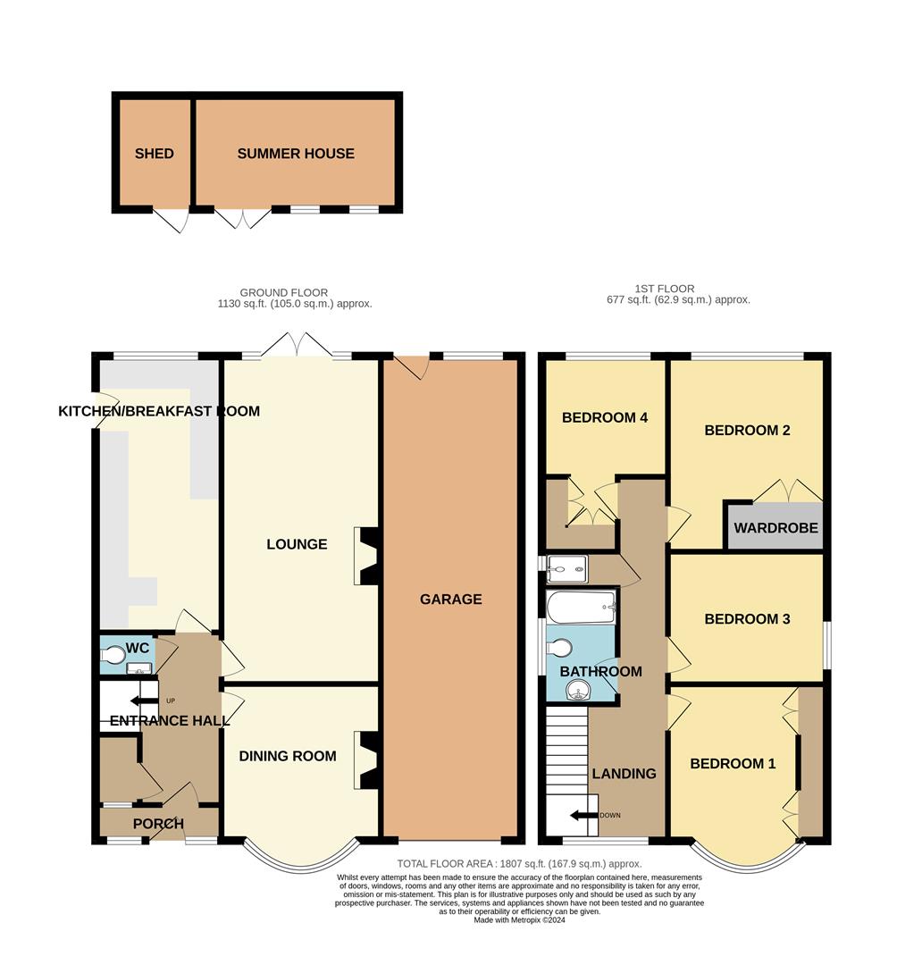 4 bed detached house for sale in Hagley Road, Halesowen - Property floorplan