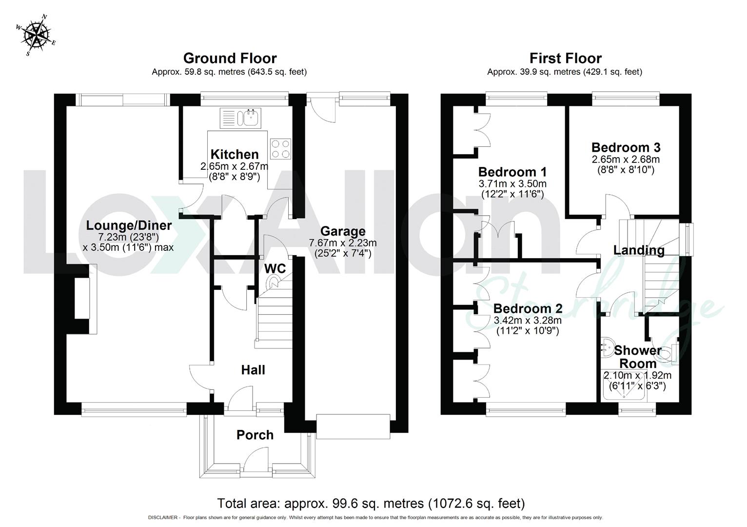 3 bed semi-detached house for sale in Beachcroft Road, Kingswinford - Property floorplan