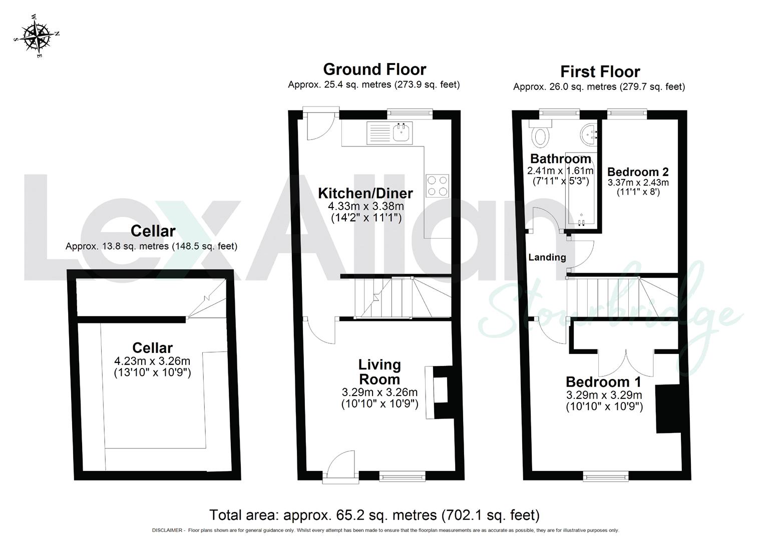 2 bed terraced house for sale in High Street, Stourbridge - Property floorplan