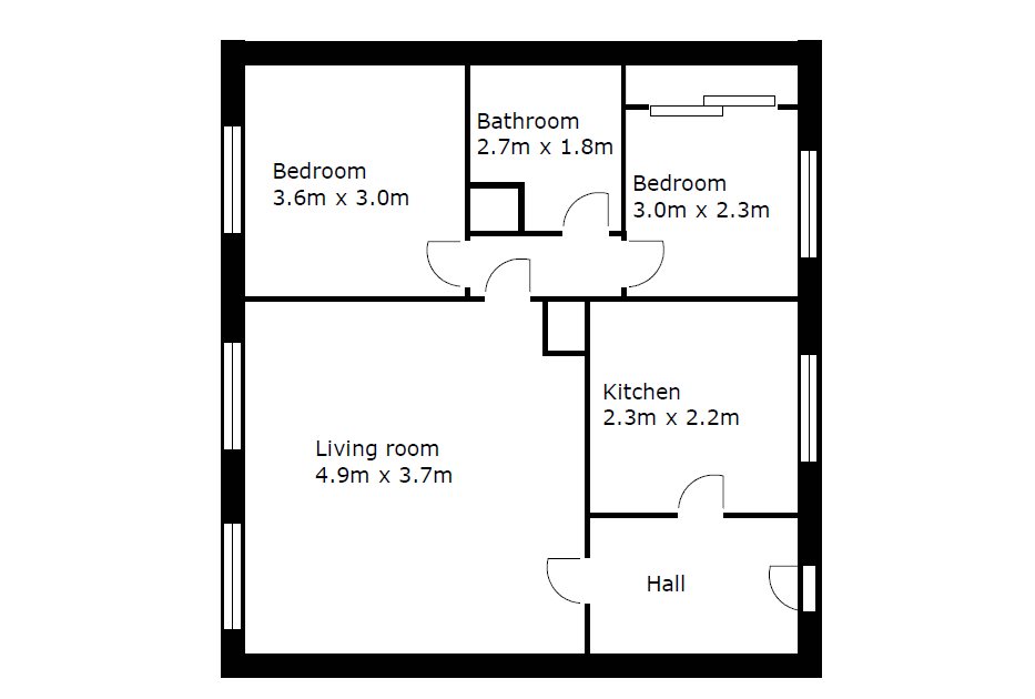2 bed flat to rent in Uplands Park Court, Uplands Park Road - Property Floorplan