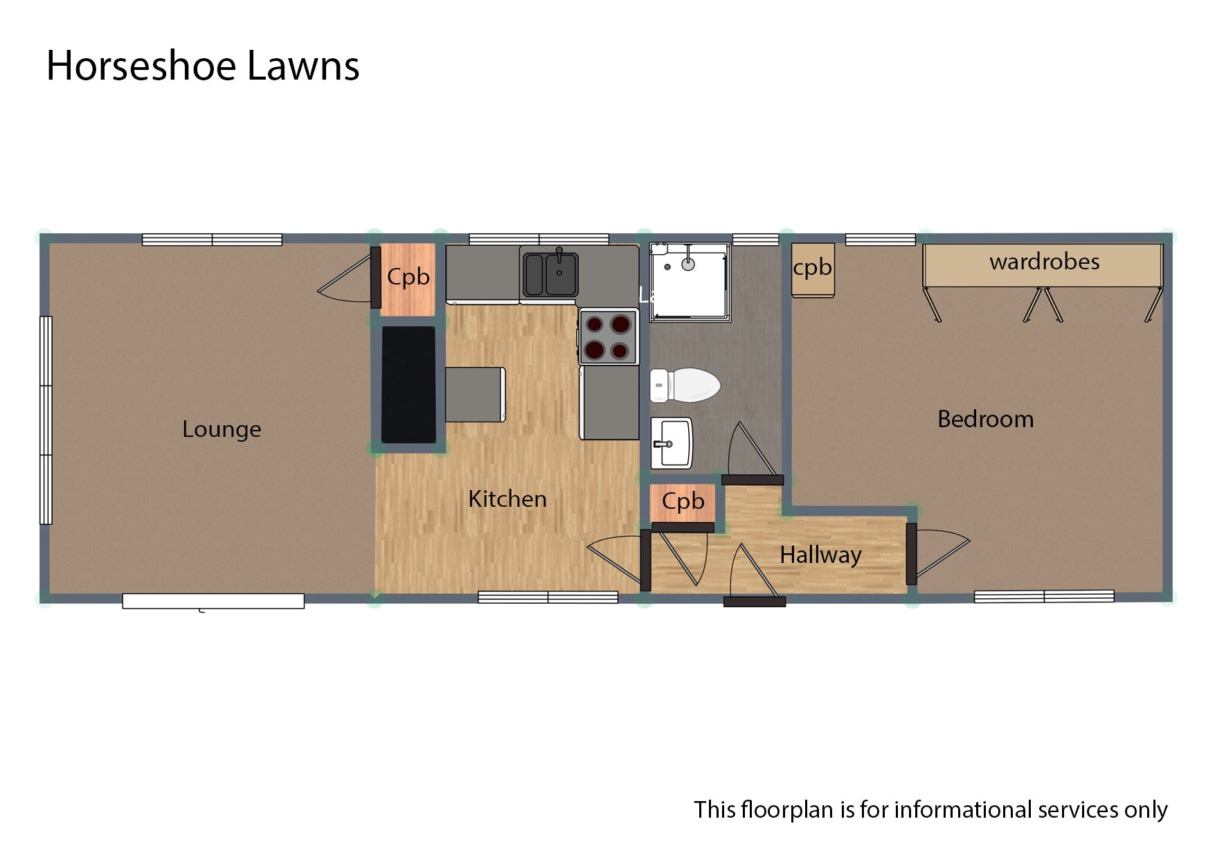 1 bed bungalow for sale in Horseshoe Lawns, Tower Park - Property Floorplan