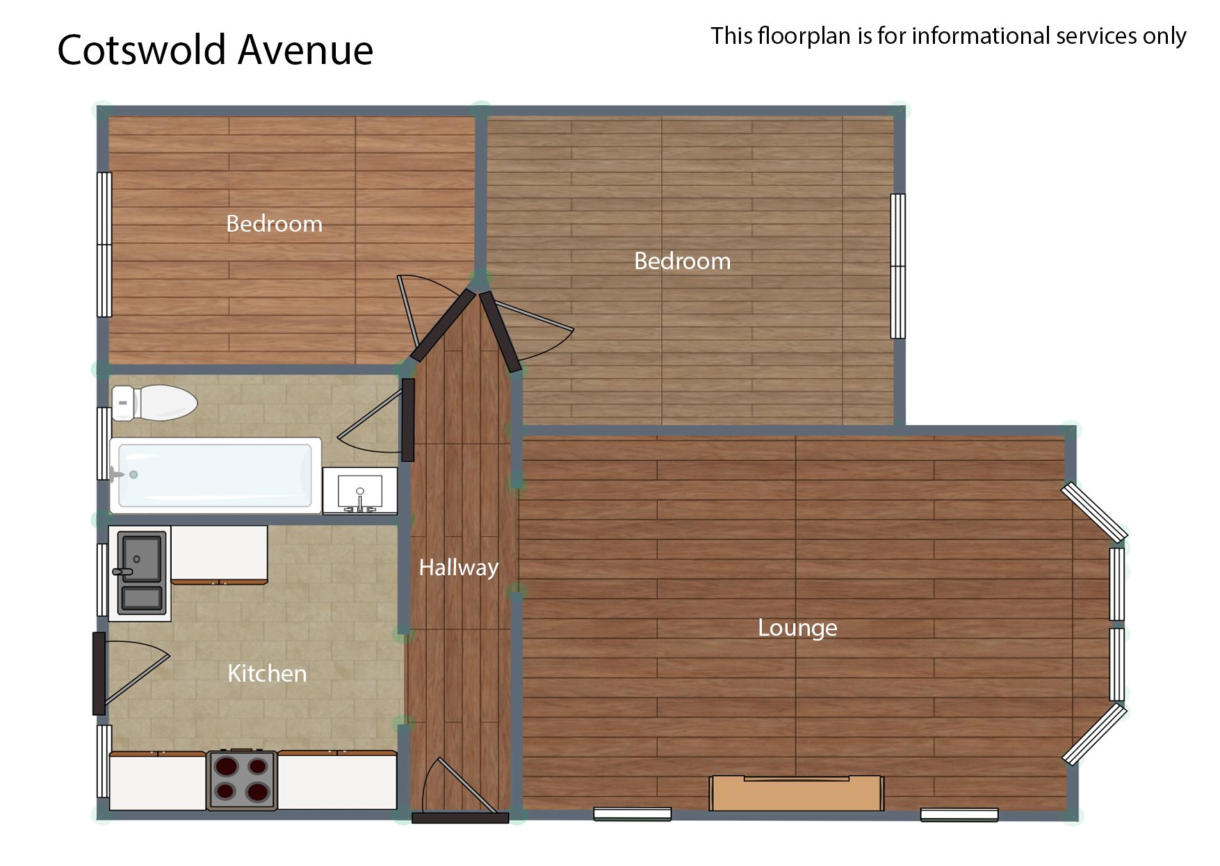 2 bed semi-detached bungalow for sale in Cotswold Avenue, Rayleigh - Property Floorplan