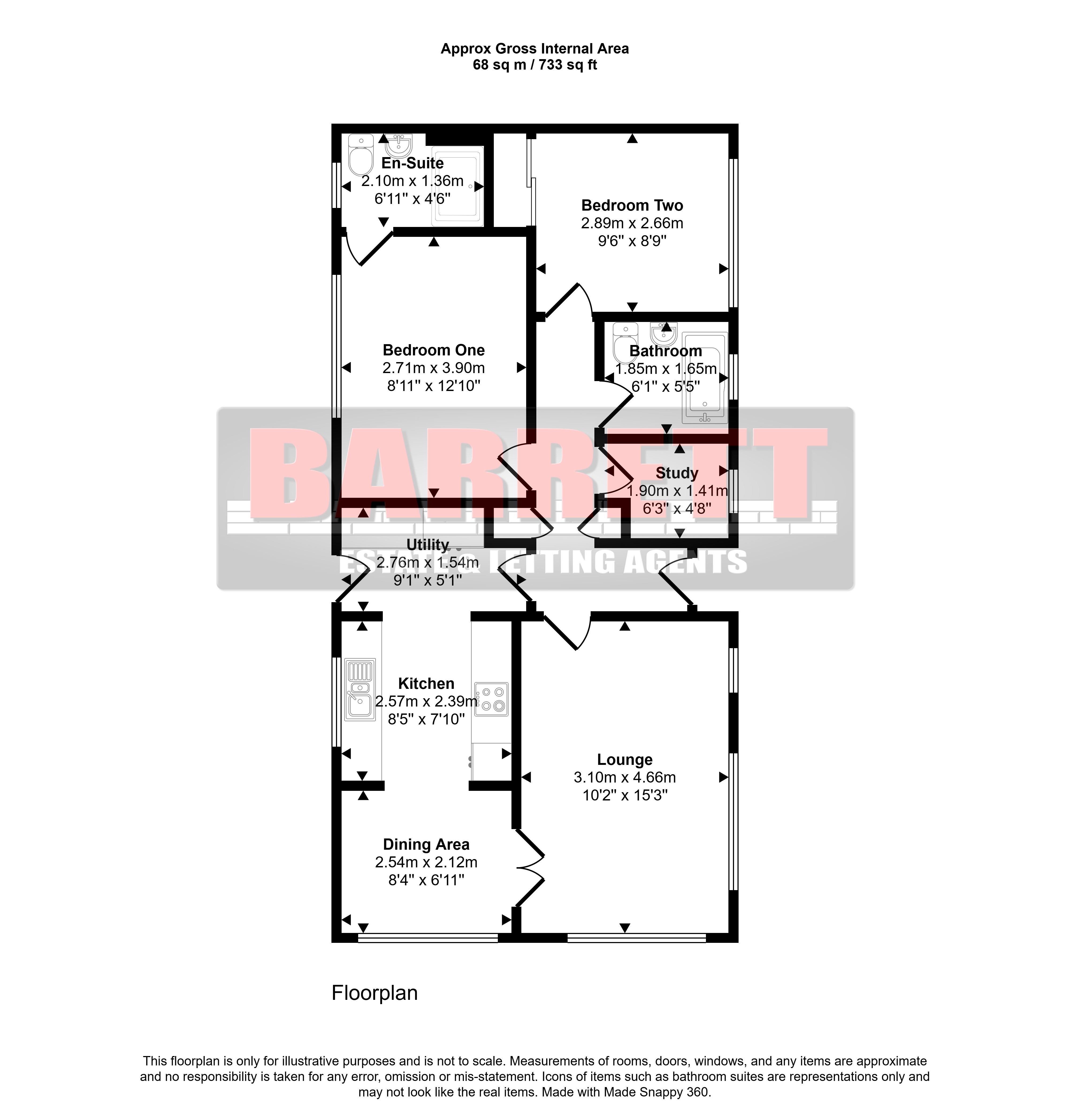 2 bed for sale in Halcyon Park, Pooles Lane - Property Floorplan