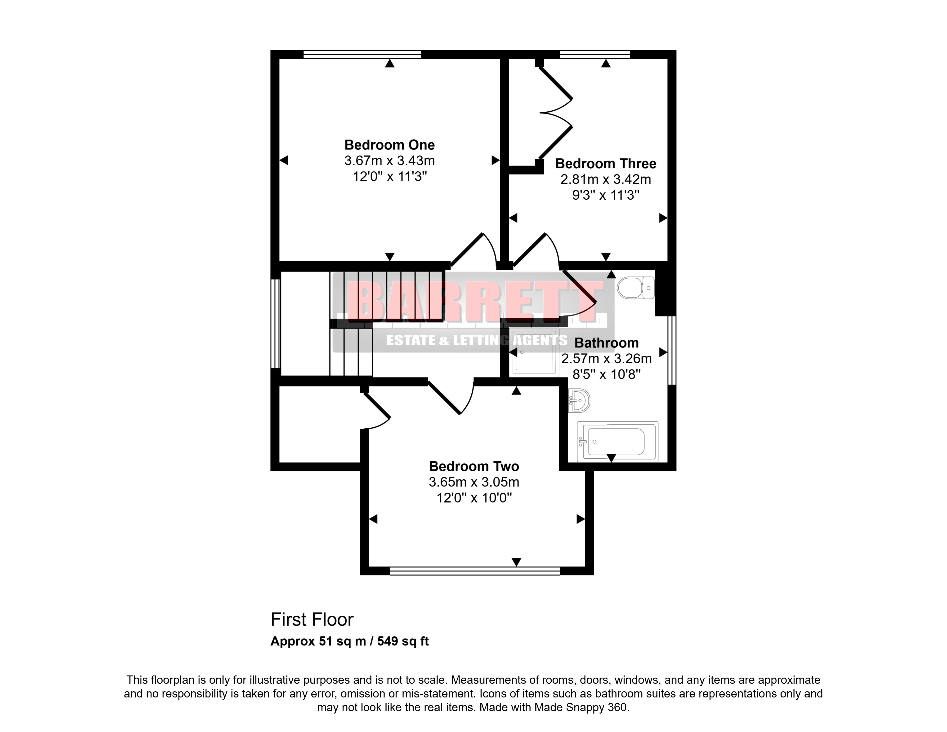 3 bed detached house for sale in Denham Road, Canvey Island - Property Floorplan