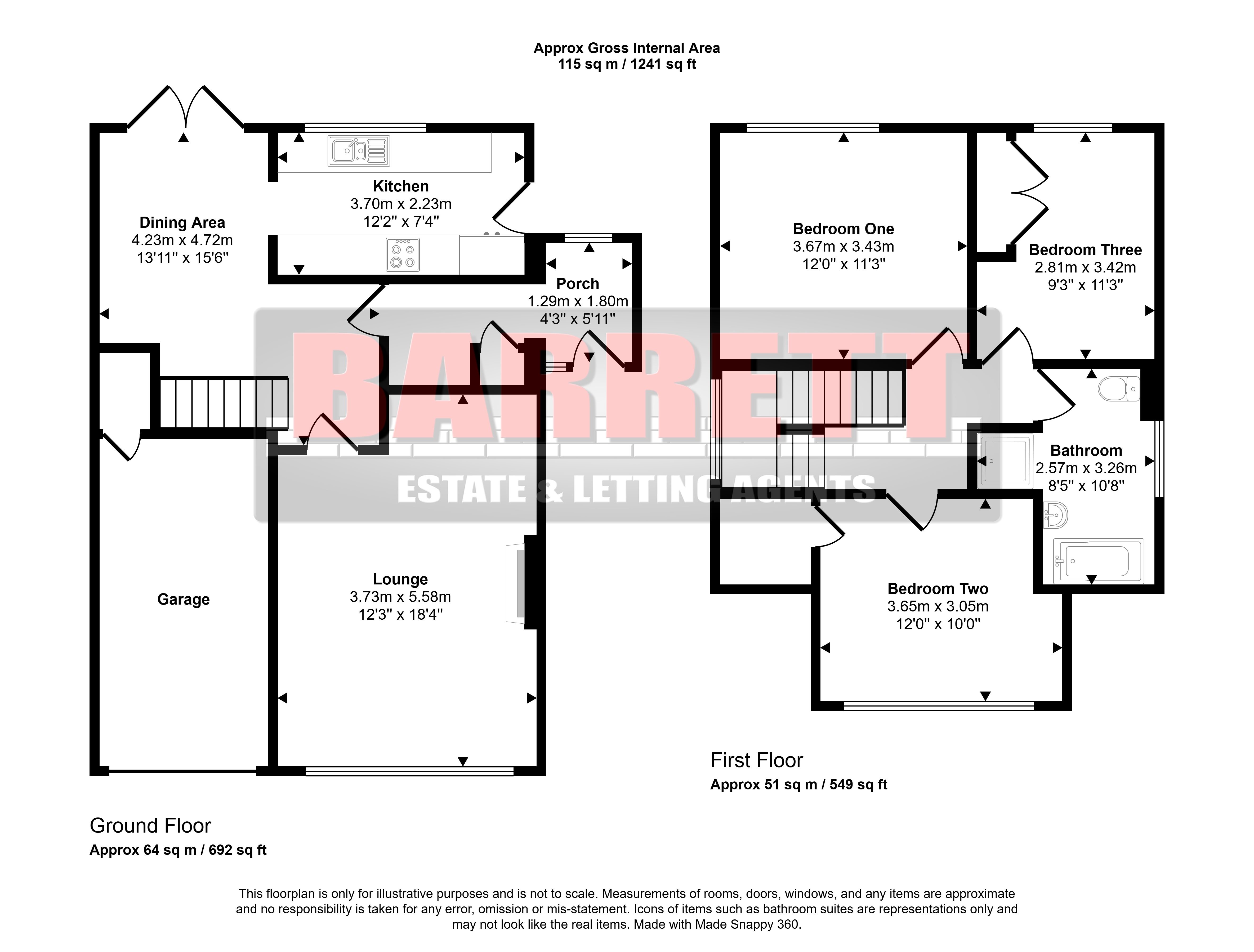 3 bed detached house for sale in Denham Road, Canvey Island - Property Floorplan