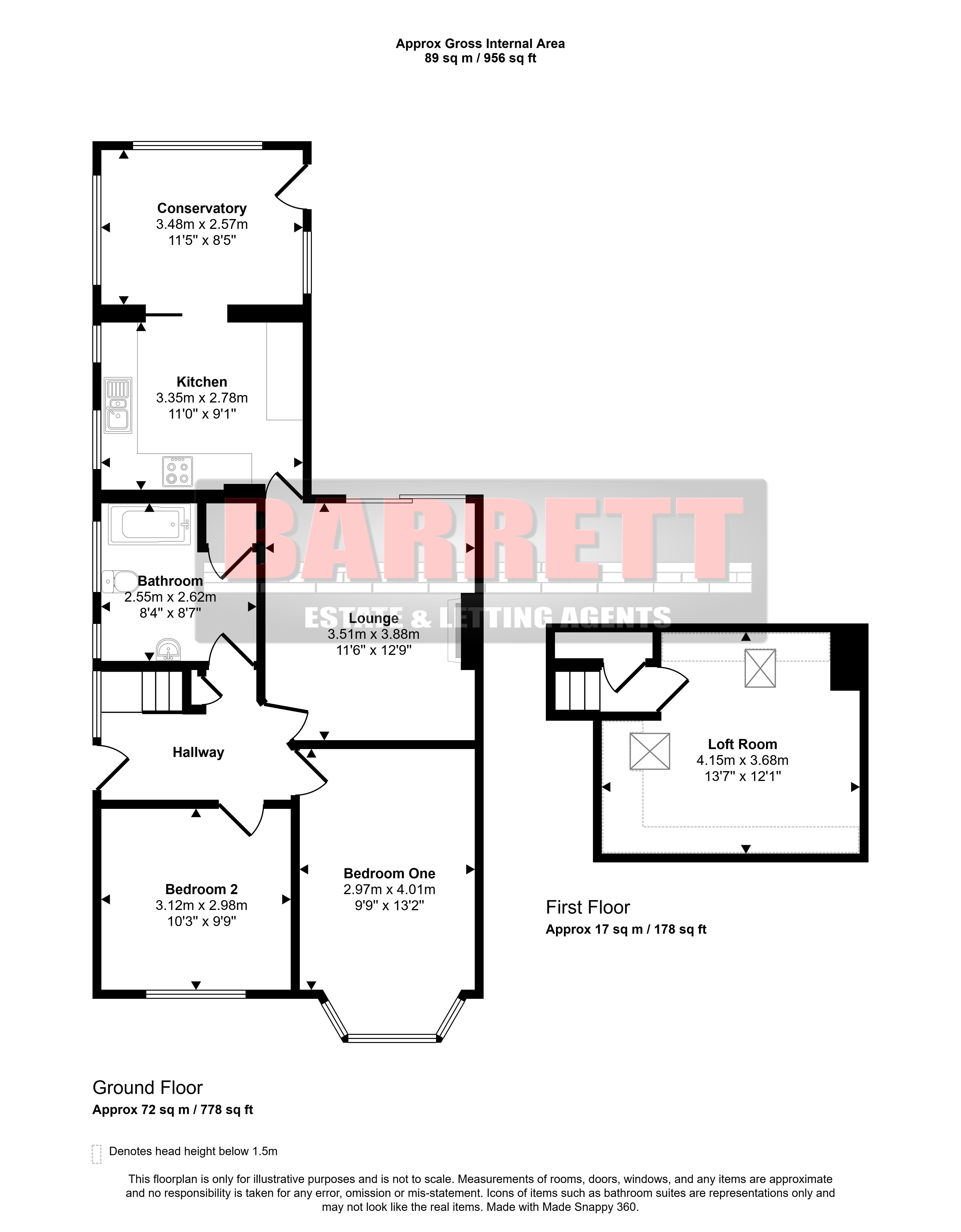 2 bed semi-detached bungalow for sale in Helena Road, Rayleigh - Property Floorplan