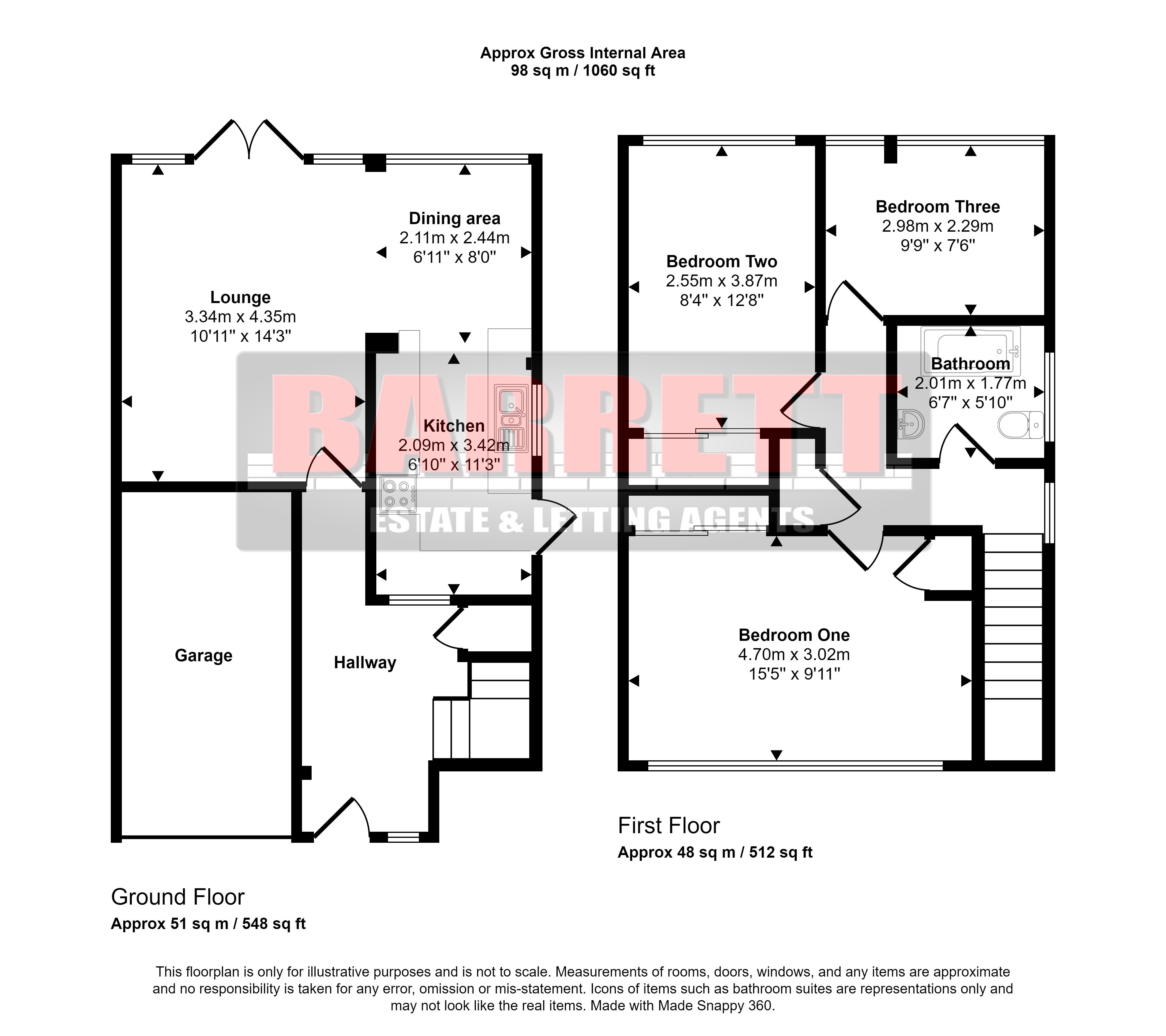 3 bed semi-detached house for sale in London Road, Benfleet - Property Floorplan