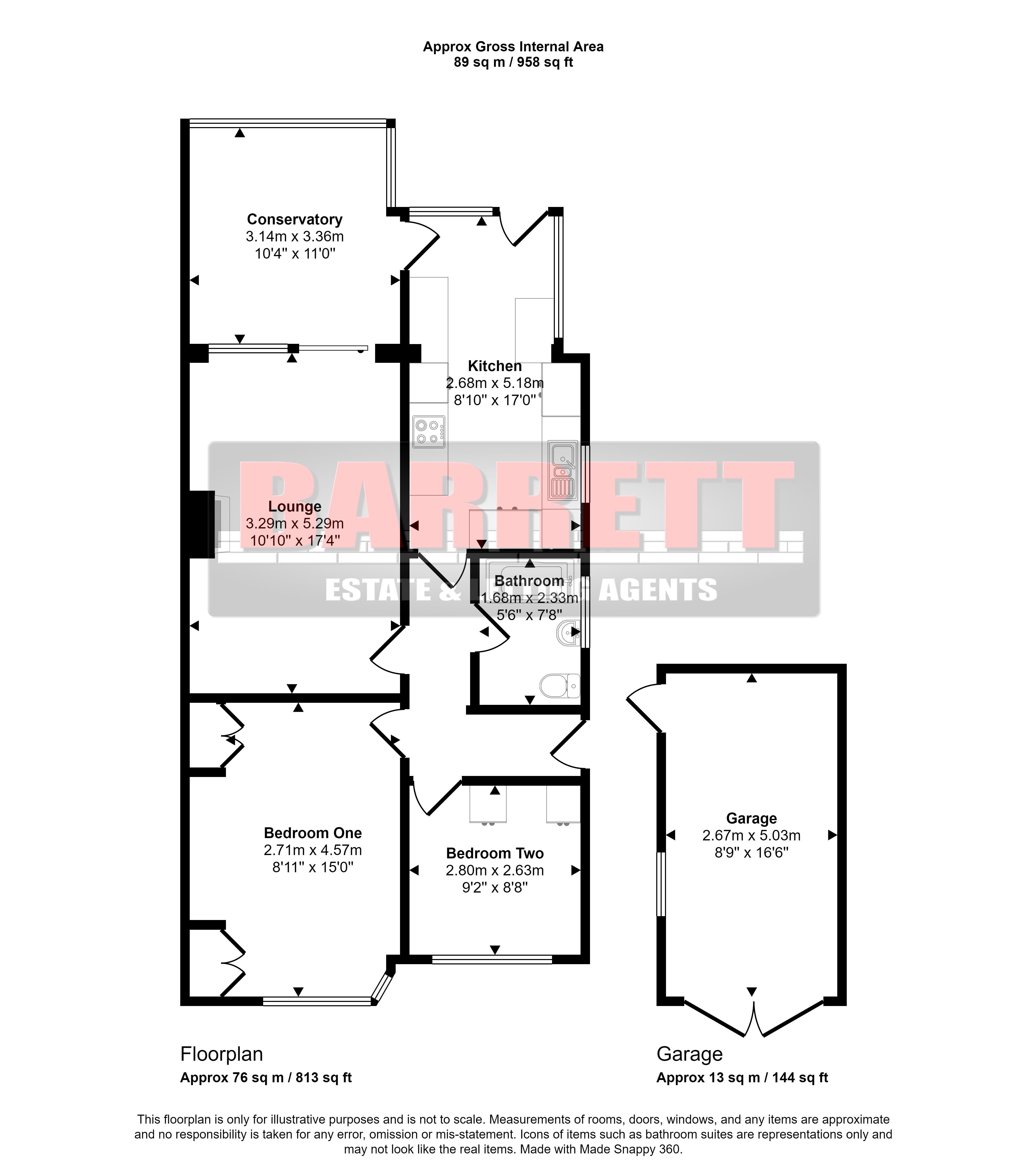 2 bed semi-detached bungalow for sale in Woodcutters Avenue, Leigh-on-sea - Property Floorplan