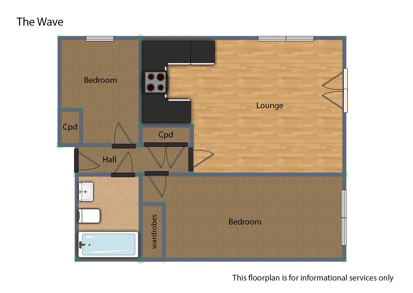 2 bed flat for sale in The Wave, Market Avenue - Property Floorplan