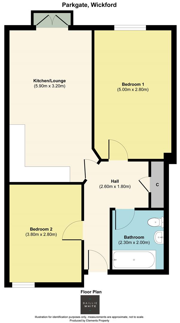 2 bed flat to rent in Franklins Way, Wickford - Property Floorplan